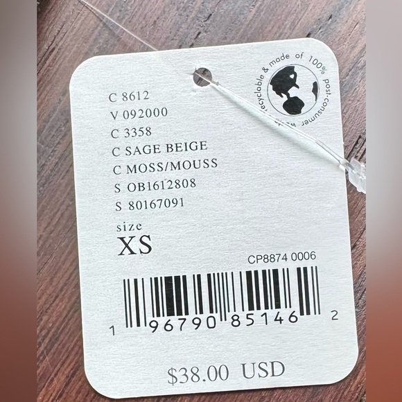 Free People Movement Tank Moss/Sage Green Distresses Bottom Super Soft Size XS - Picture 5 of 6